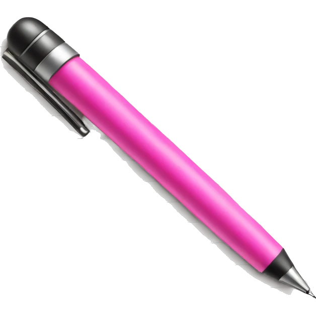 pink pen writting on a paper emoji