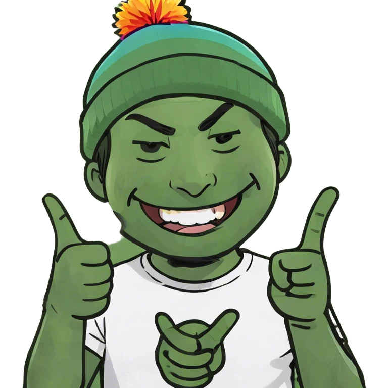 A guy making finger guns to his head while laughing emoji