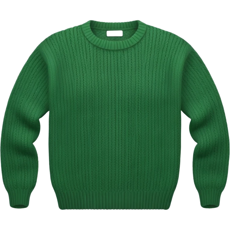 Green knitted wool sweater. emoji