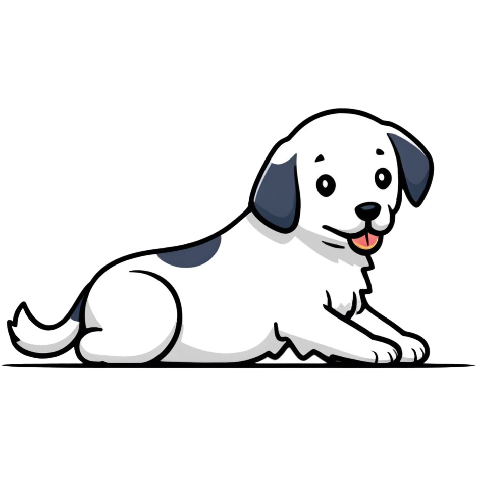 Laughing dog rolling on floor emoji