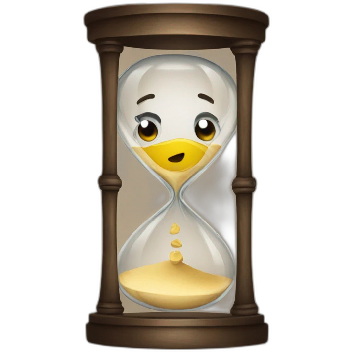 emoji waiting outside hourglass emoji