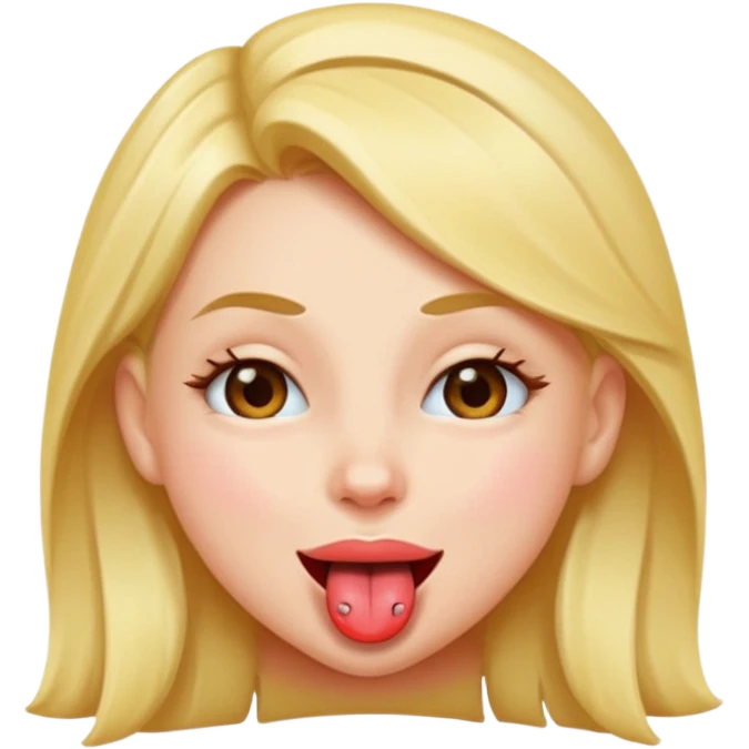 Girl with tongue out winking emoji