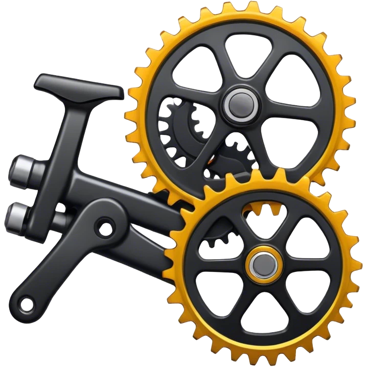bicycle gear and cra emoji