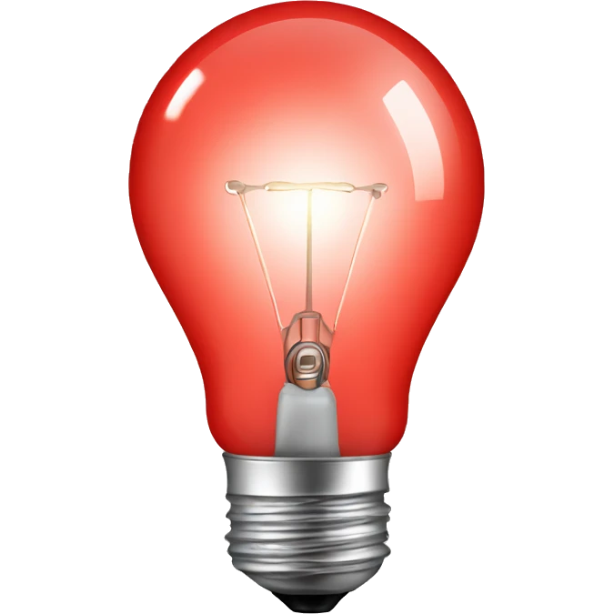 light bulb in red emoji