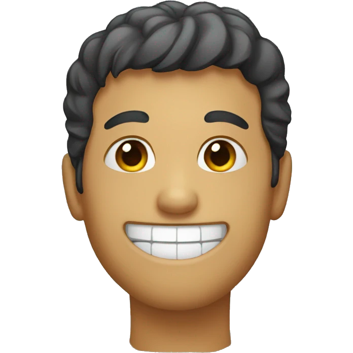 Smiling with a hand on his face emoji