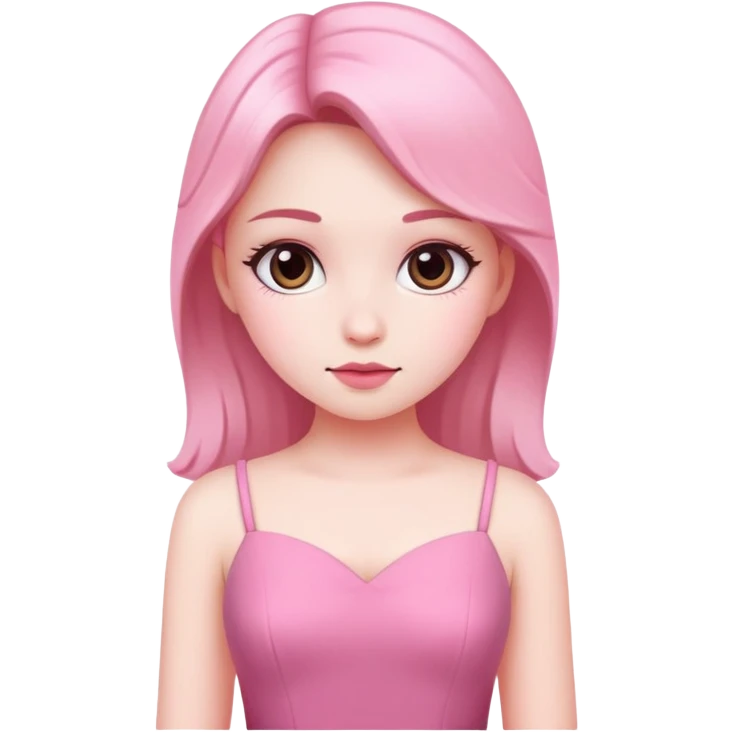Girly Pink white emoji