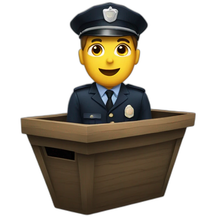 policeman in a coffin emoji