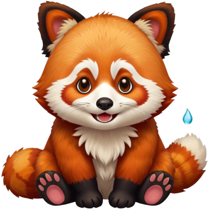 red panda with tears of laughter emoji emoji