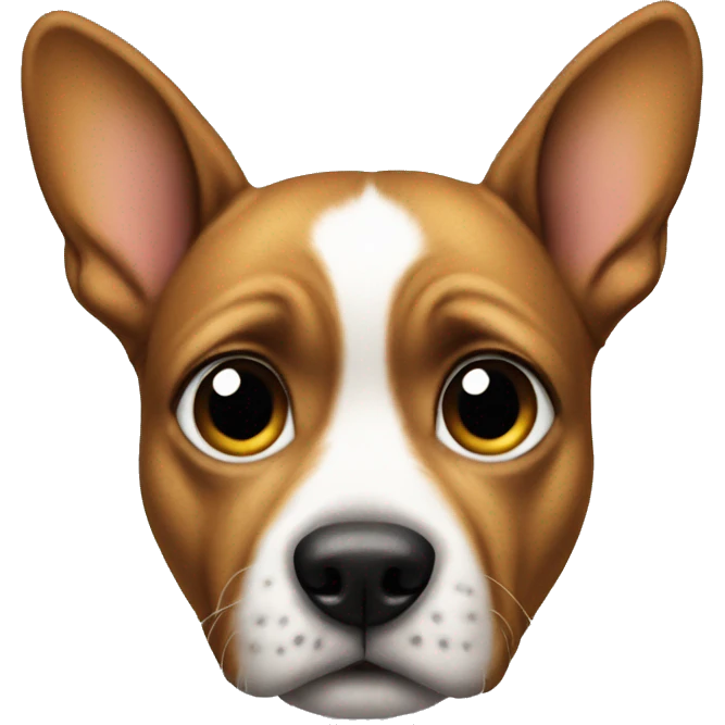 Gay dog side eyeing to left emoji