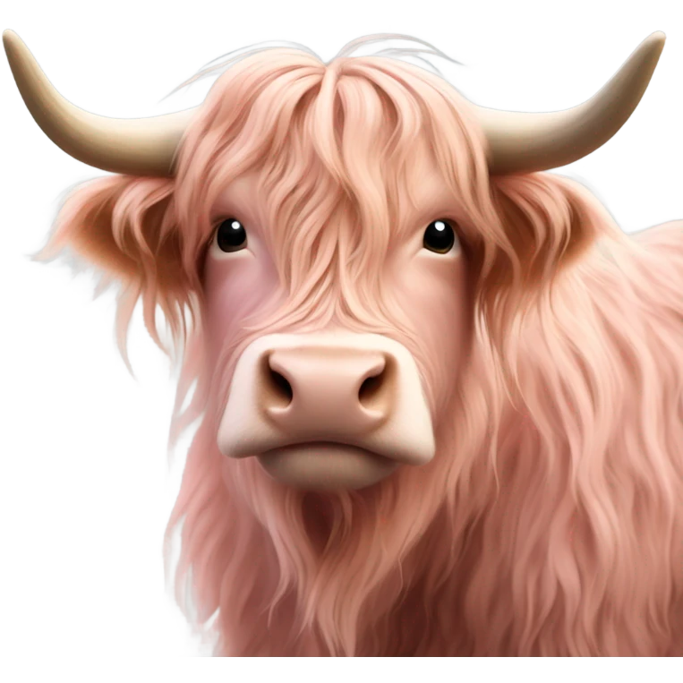 pink highland cow  emoji