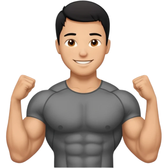 a straight short black hair man with a big dick emoji