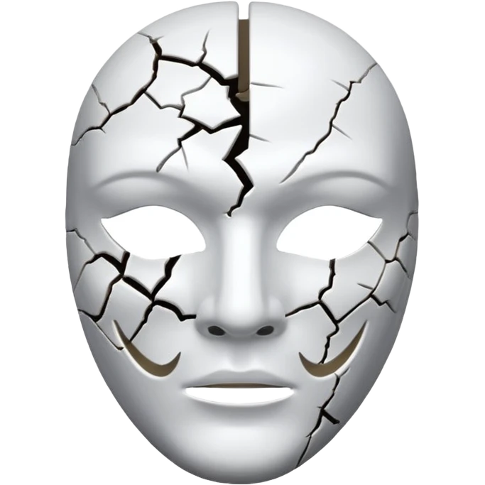 Máscara rachada emoji