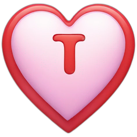 Heart with the letter i in it emoji