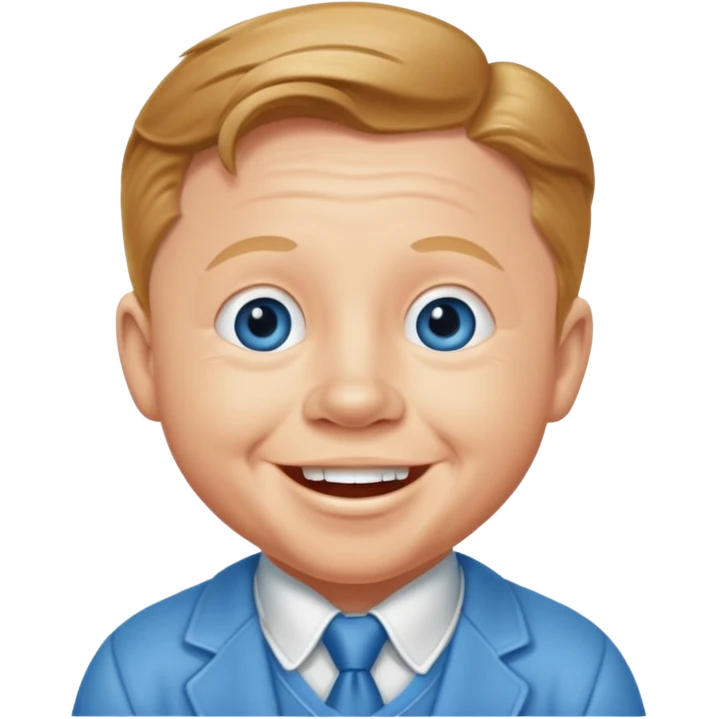 Mickey Rooney with blue eyes emoji