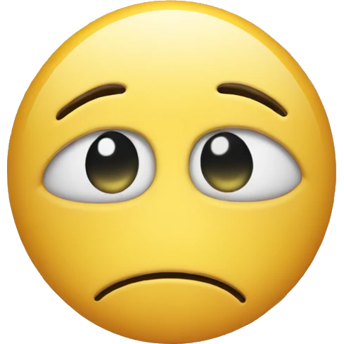 Sad face using a happy mask emoji