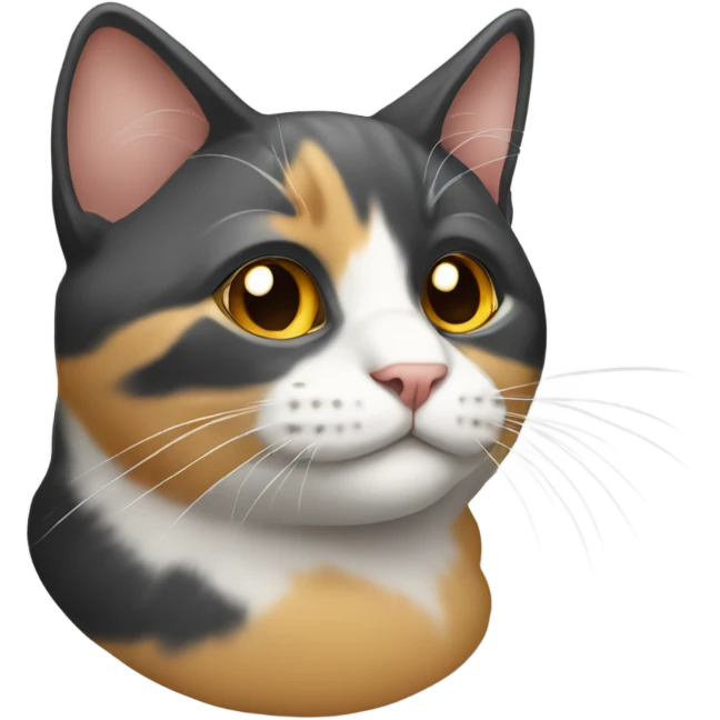 Emoji de un gato de 3 colores  emoji