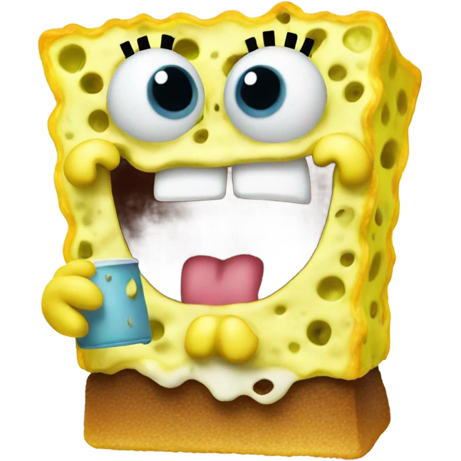 Spongebob eating emoji