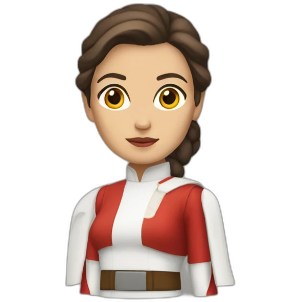 leia-with red-uniform emoji