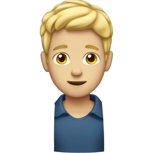 Blonde guy with autism emoji