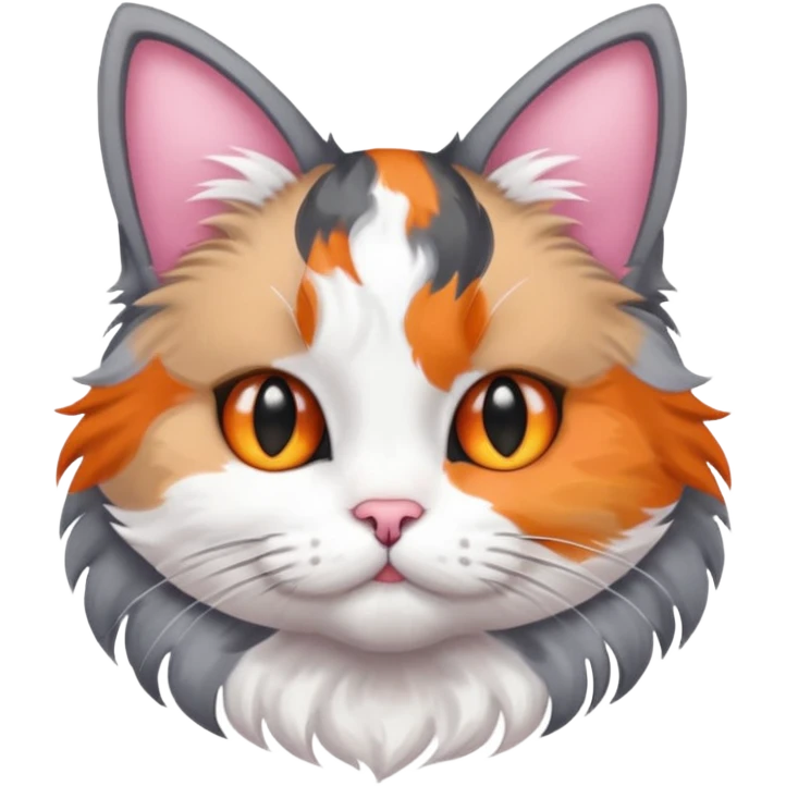 cat with pink bows on right side of ear emoji