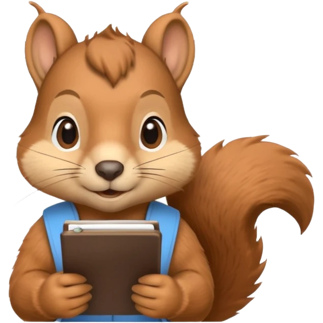 squirrel writing on a notepad emoji