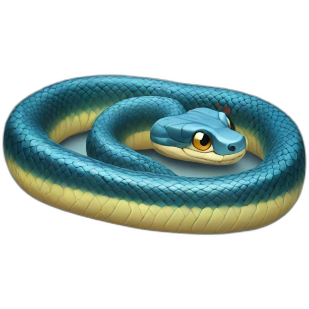 Blue snake emoji