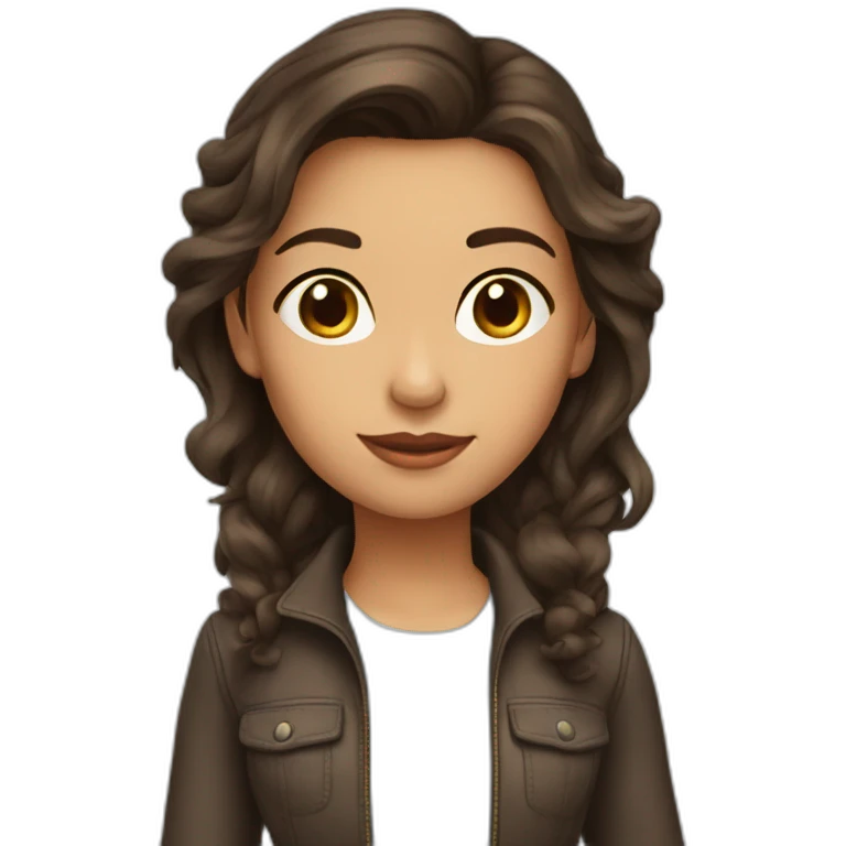 Fille brune super belle emoji