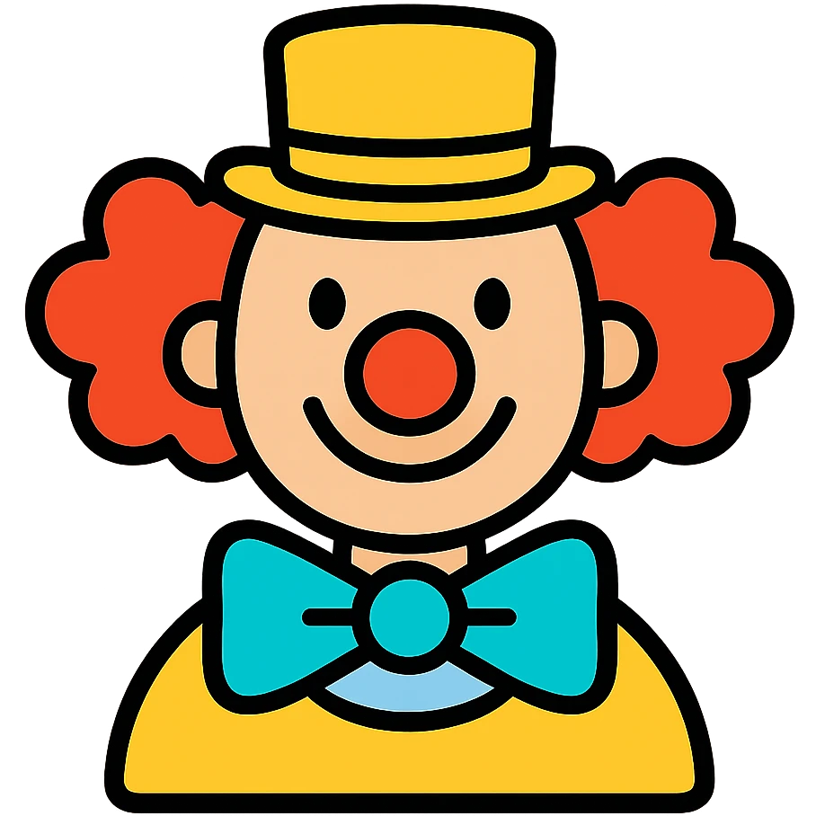 bright clown emoji