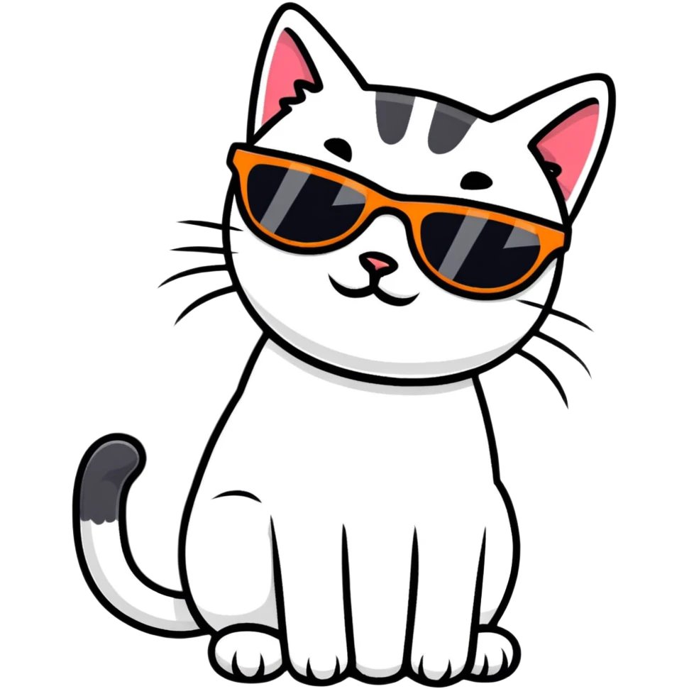 Cat with sunglasses emoji