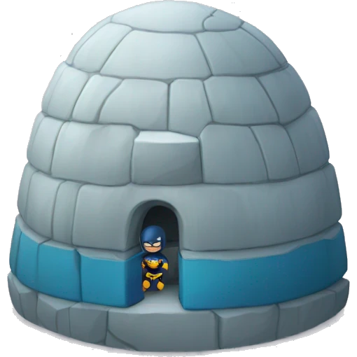 igloo + superhero emoji