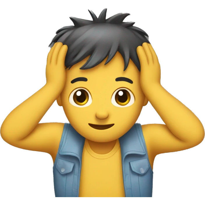 Emoji with hands covering ears  emoji