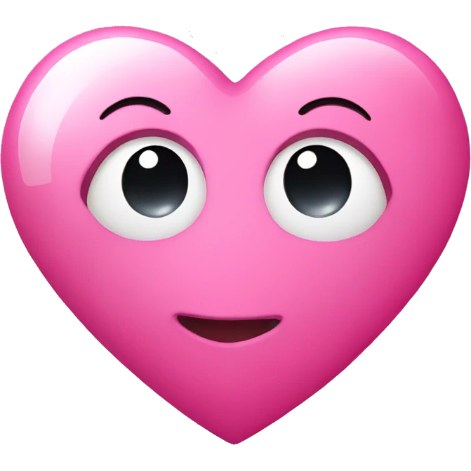 Pink heart with gloss  emoji