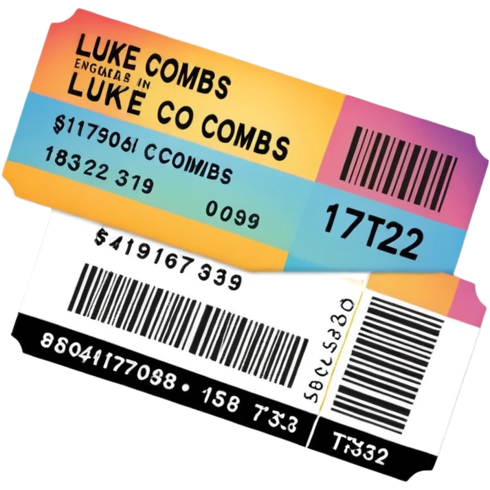 luke combs concert ticket emoji