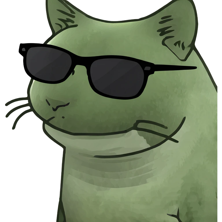 Cat with sunglasses emoji