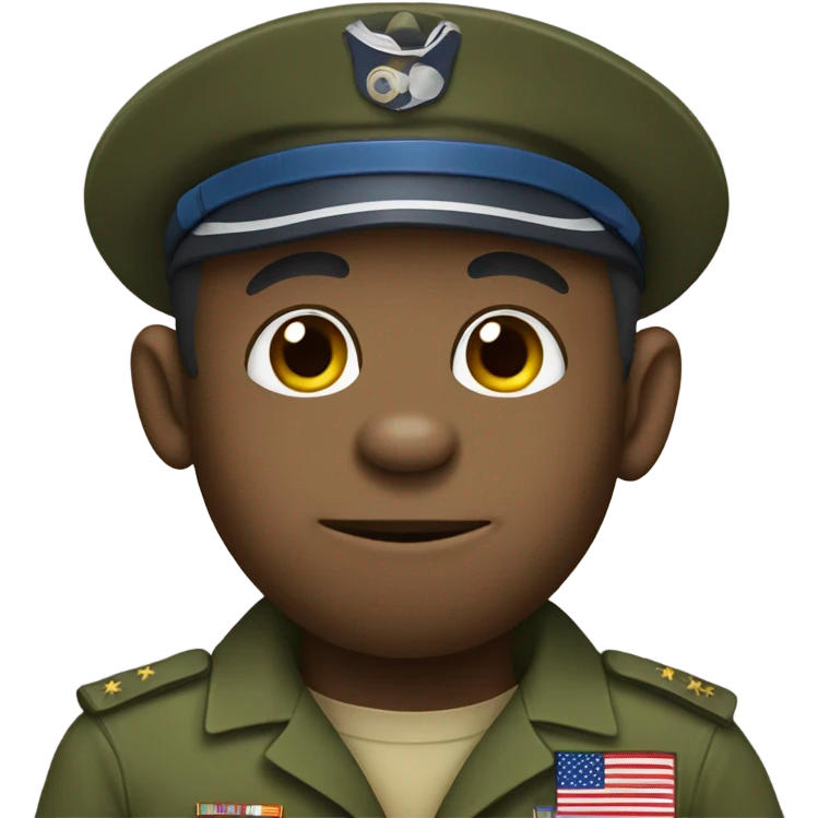 Monkey military veteran emoji