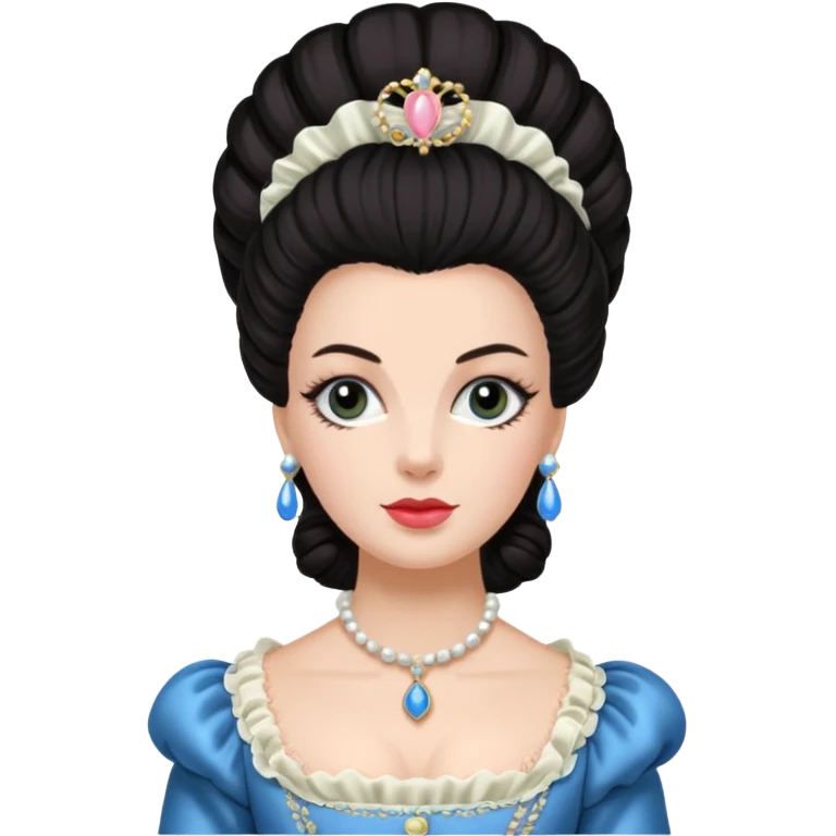 marie Antoinette fashion dark haired woman emoji