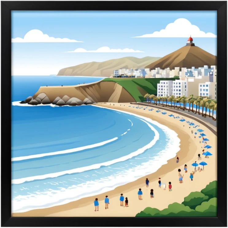 Beach from Miraflores in Lima emoji