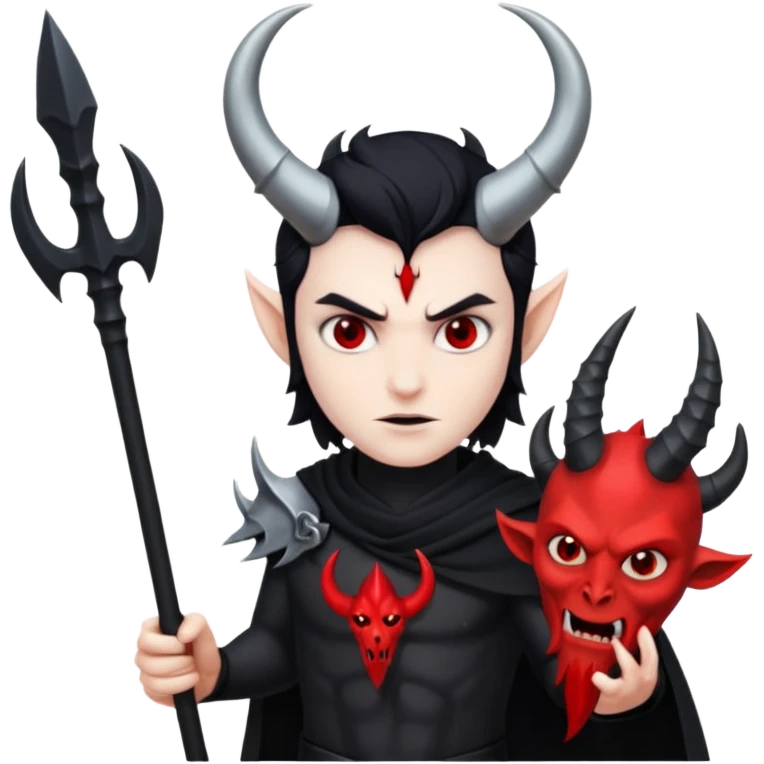 satan holding trident emoji