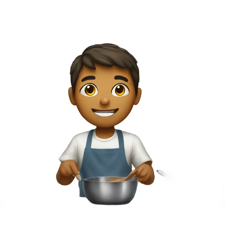 boy cooking in kitchen emoji