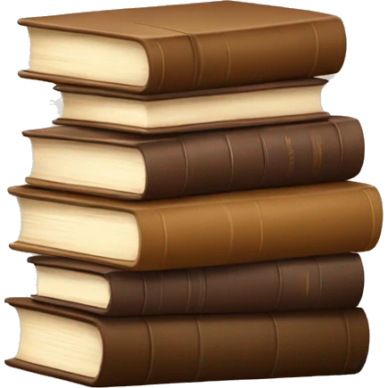 Stack of books all shades of brown  emoji