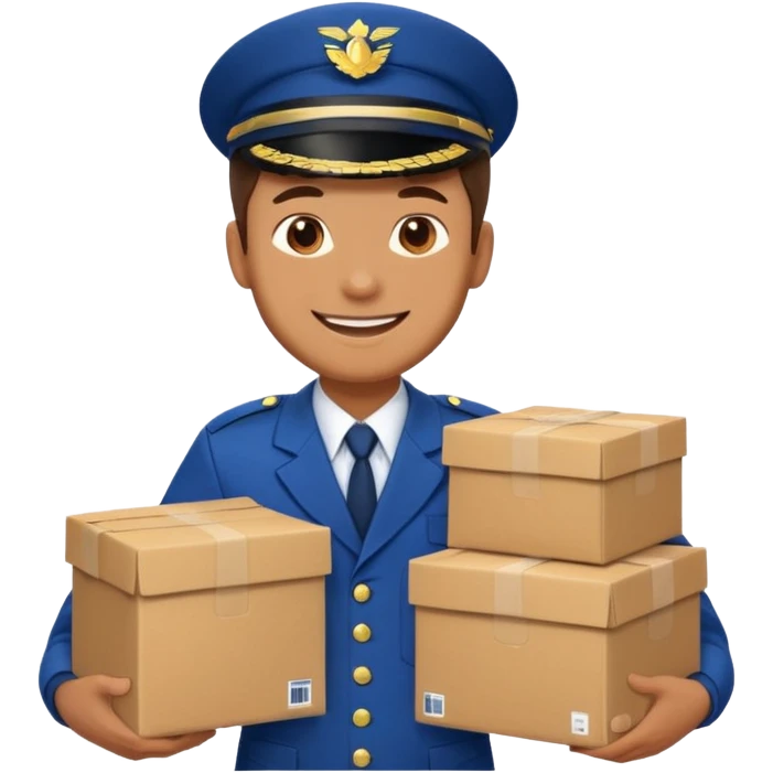 Hombre entregando paquetes (mensajero) emoji