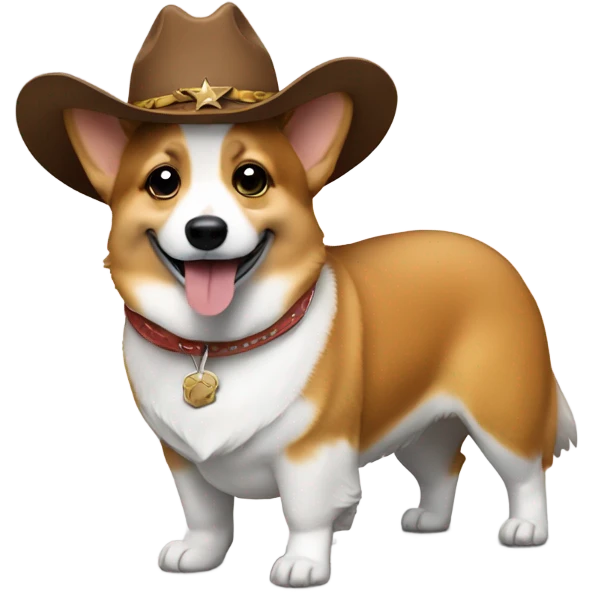 Corgi with a cowboy hat emoji