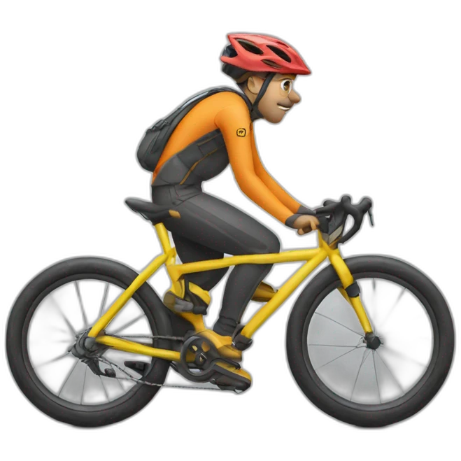 Raton laveur qui fait du vélo emoji