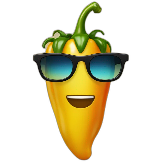 Pepper in black sun glasses emoji