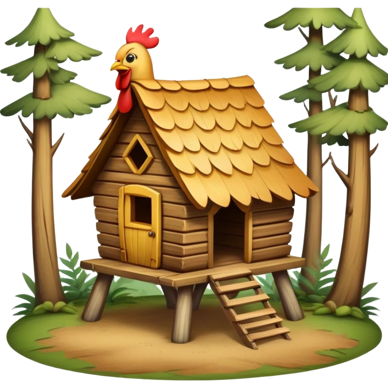 Hut on Chicken Legs emoji
