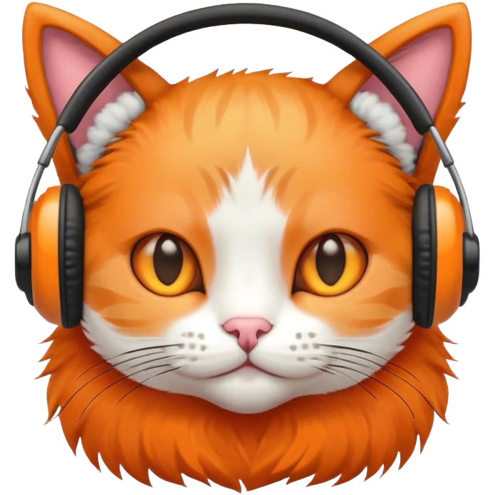 Cat wearing earmuffs emoji