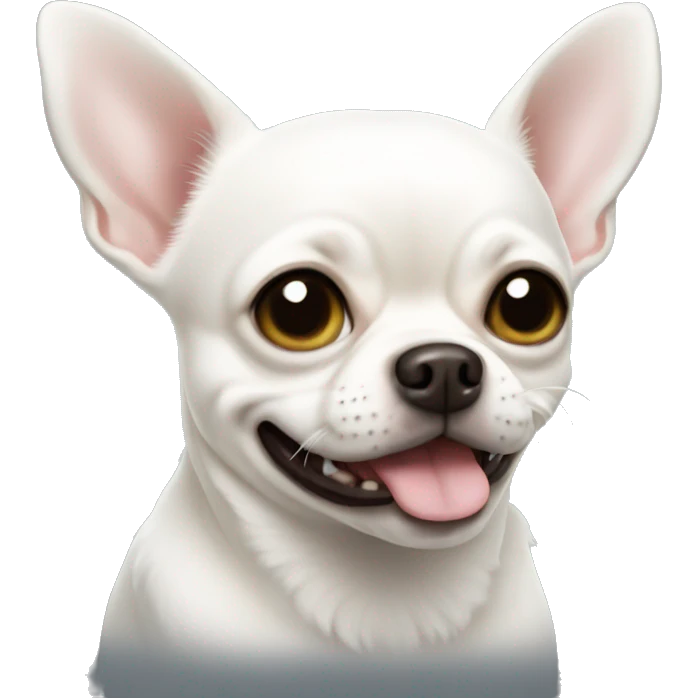 Fat white chihuahua emoji