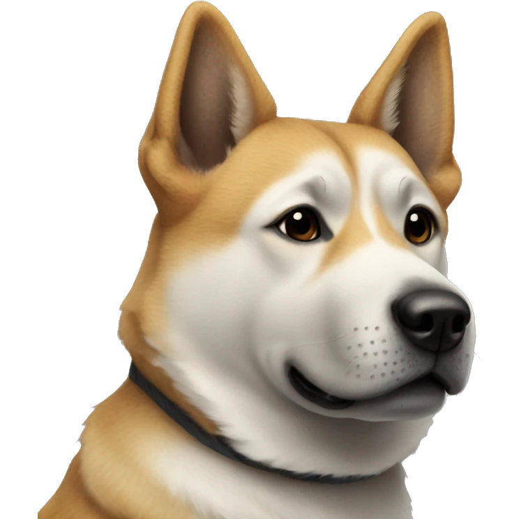 Brindle jindo dog, without any white fur emoji
