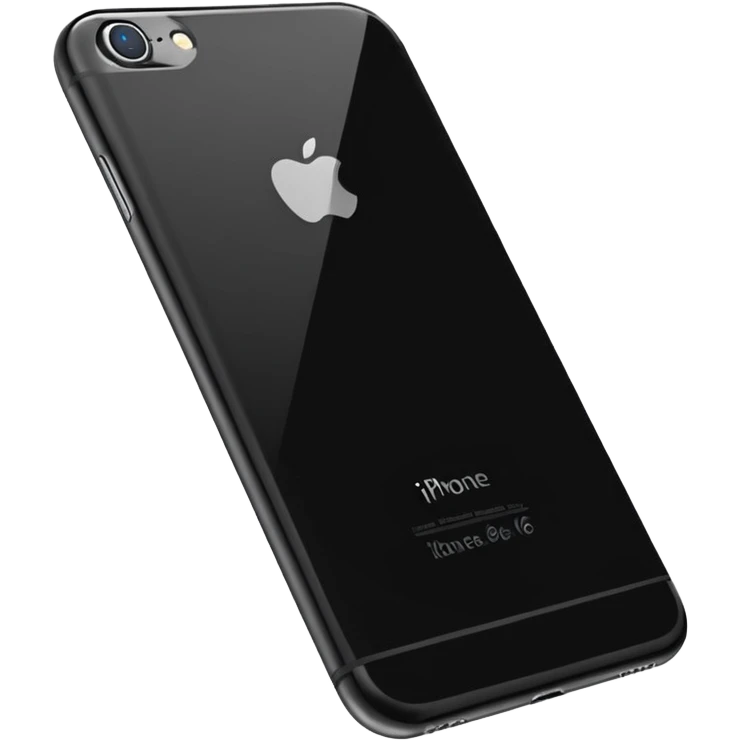 black iphone 6 back side emoji