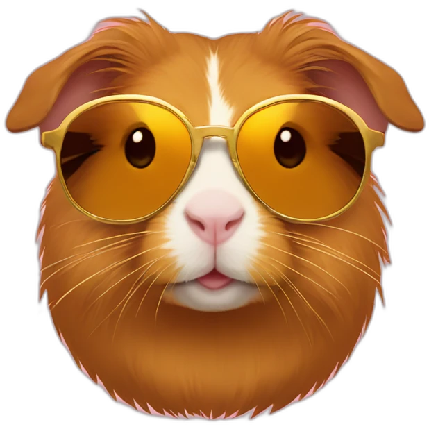 Golden abyssinian guinea pig sunglasses emoji
